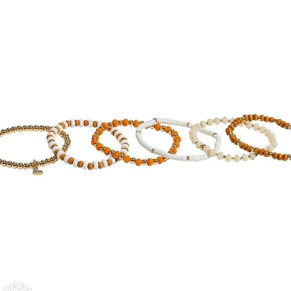 Park Lane Sandalwood Bead Stretch Bracelet Set (6 bracelets) - Picture 1 of 3